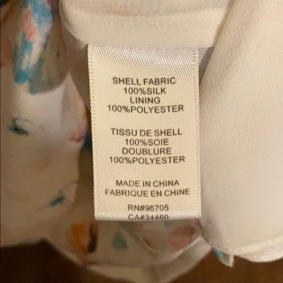 Rebecca Taylor size 4 silk floral drape-back top! - Picture 3 of 6